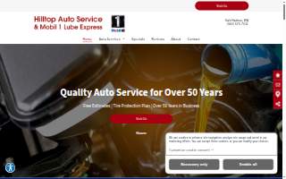Hilltop Auto Service website