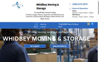 Whidbey Moving & Storage website
