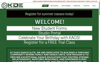 Kaos Dance Elite website