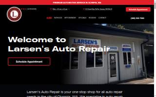 Larsen's Auto Repair website