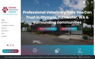 Olympia Veterinary Hospital website
