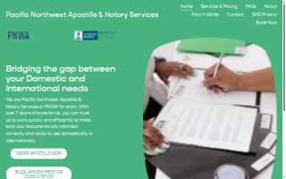 PNW Apostille & Notary Services - Olympia website