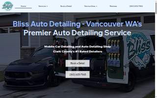 Bliss Auto Detailing website