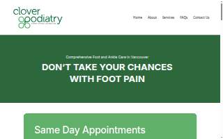 Clover Podiatry PLLC website