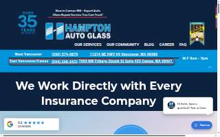 Hampton Auto Glass of Orchards website