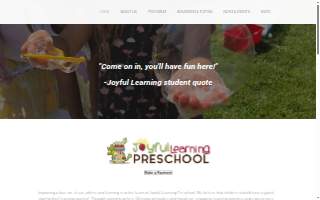 Joyful Learning Preschool website