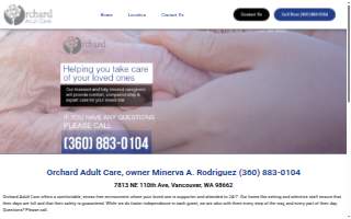 Orchard Adult Care website