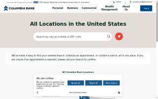 Columbia Bank of Othello website
