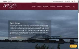 Alisheva Law of Pasco website