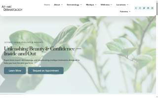 Atomic Dermatology & Medspa website