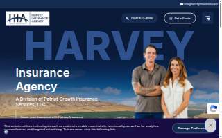 Harvey Insurance Agency website