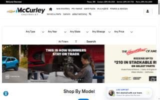 McCurley Chevrolet website