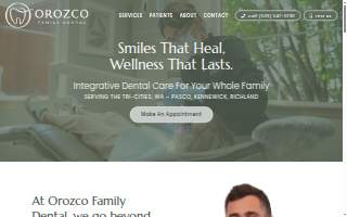 Orozco Family Dental website