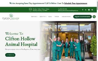 Clifton Hollow Animal Hospital website