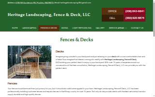 Heritage Landscaping, Fence & Deck LLC website