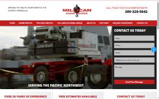 Millican Crane Services website