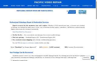 Pacific Video Repair website