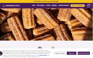 Insomnia Cookies of Pullman website