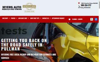 Myers Auto Rebuild and Towing website