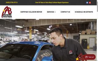 Accurate Auto Body INC. website