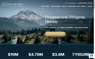 Malcolm Law Firm PLLC of Redmond website