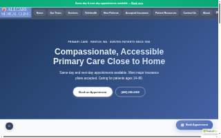 ALLCARE Medical Clinic website