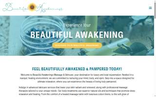 Beautiful Awakenings Massage & Skincare website