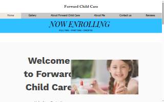 Forward Child Care website