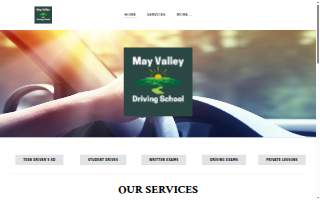 May Valley Driving School website