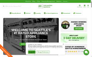 Metropolitan Appliance of Renton website
