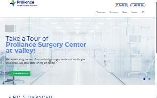 Proliance Surgery Center at Valley website