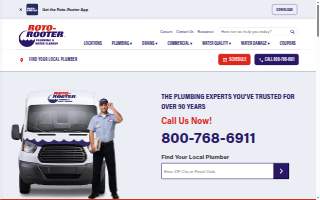 Roto-Rooter Plumbing, Drain, Septic & Water Restoration Services website