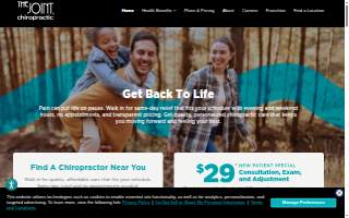 The Joint Chiropractic website