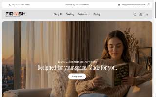 Firaash Furniture website