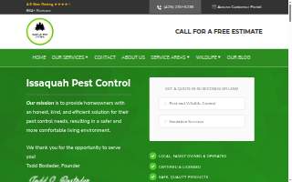 Issaquah Pest Control of Sammamish website