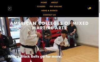 American Colleges of Mixed Martial Arts website