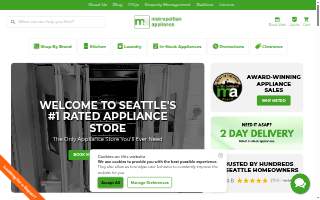 Metropolitan Appliance of SeaTac website
