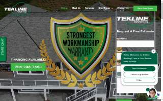 Tekline Roofing of SeaTac website
