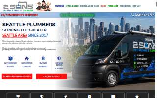 2 Sons Plumbing, Sewer, Heating & Air website