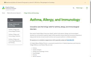 Asthma, Allergy and Immunology at Virginia Mason website