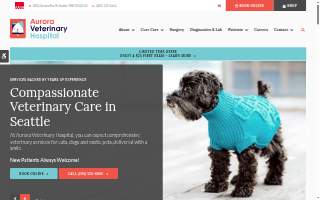 Aurora Veterinary Hospital website