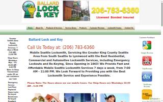 Ballard Lock & Key website