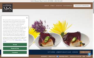 Catering by M&S website