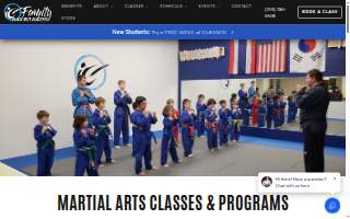 Family Black Belt Academy website