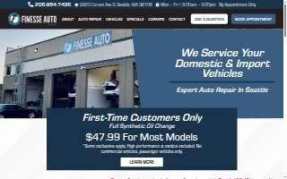 Finesse Auto Service & Repair website