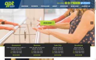 GPT Greenwood Physical Therapy website