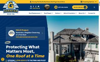 Guardian Roofing, Gutters & Insulation website