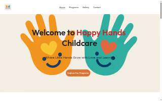 Happy Hands childcare Seattle website