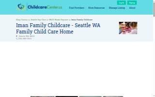 Iman Family Childcare website