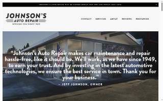 Johnson’s Auto Repair website